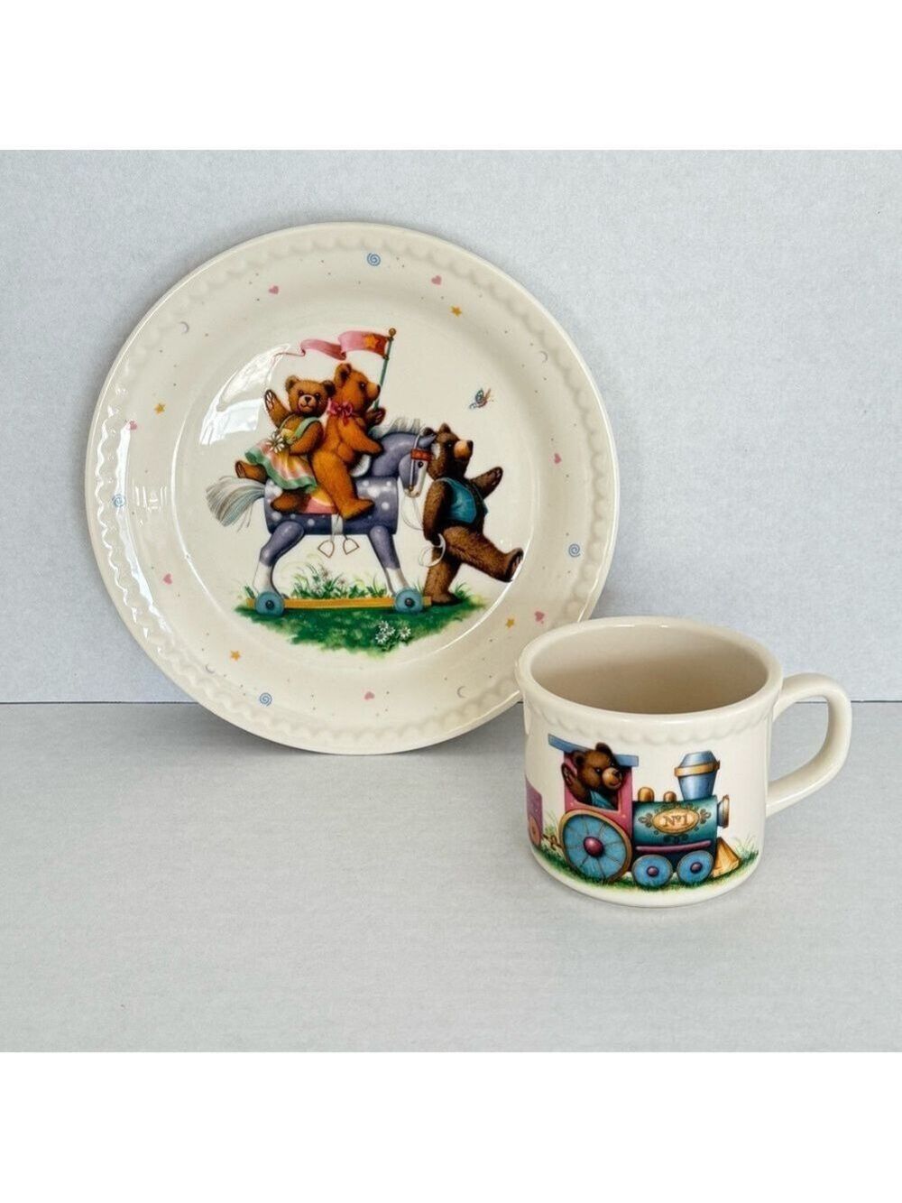 Lenox “China Bears” Heirloom Collection Plate Mug Cup Toddler Baby Gift
